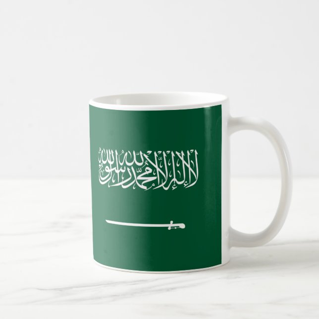 Saudiarabien Flagga keramisk kaffe Mugg (Höger)
