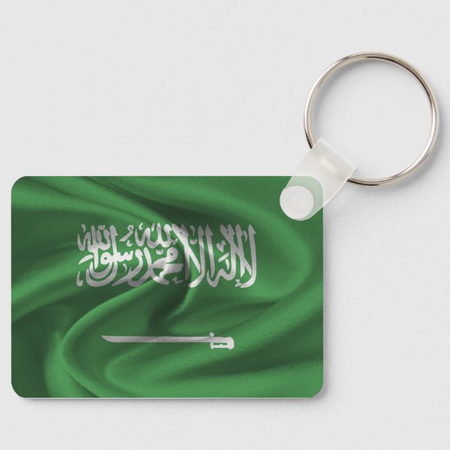 Saudiarabien Flagga Keychain Nyckelring (Framsida)