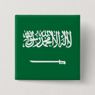 Saudiarabien Flagga Knapp