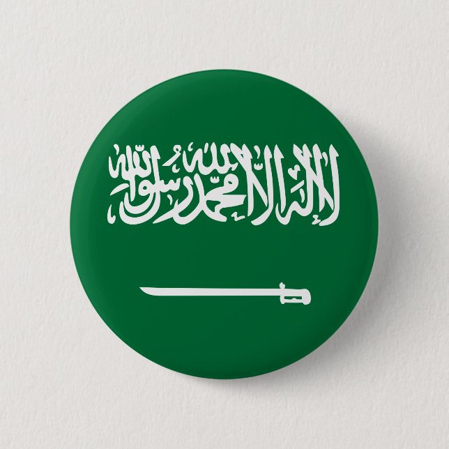 Saudiarabien Flagga Knapp (Framsida)
