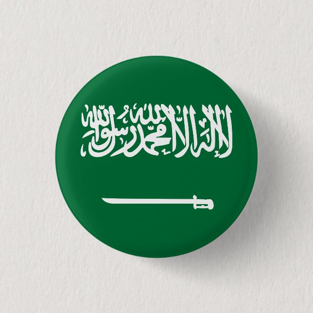 Saudiarabien Flagga Knapp (Framsida)