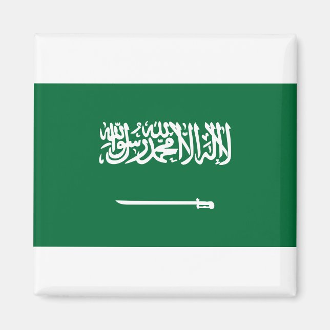 Saudiarabien Flagga Magnet (Framsidan)