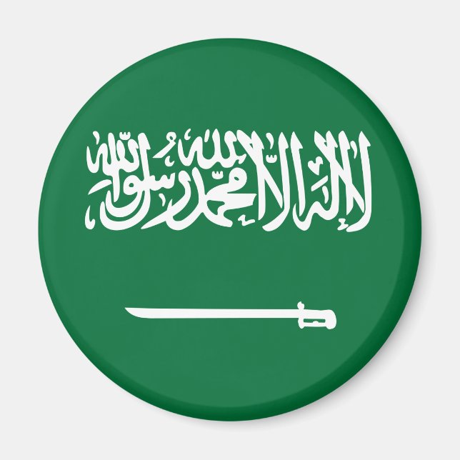 Saudiarabien Flagga Magnet (Framsidan)