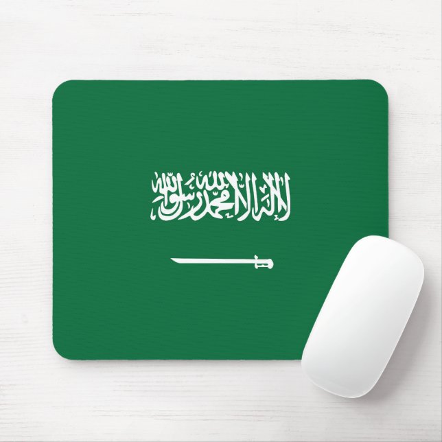 Saudiarabien flagga musmatta (Med mus)