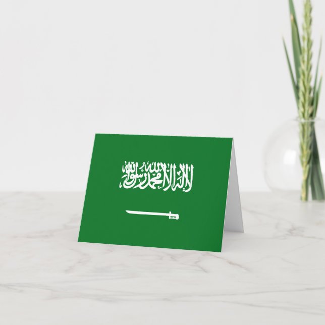 Saudiarabien Flagga Notecard Kort (Framsida)