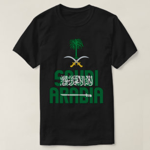 Saudiarabien Flagga och Jacka av Arm Patriotic T Shirt