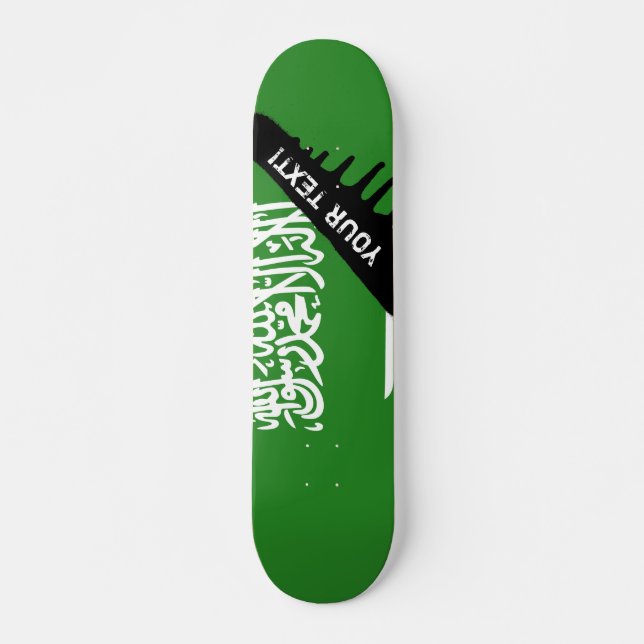 Saudiarabien Flagga Old School Skateboard Bräda 21,6 Cm (Framsida)