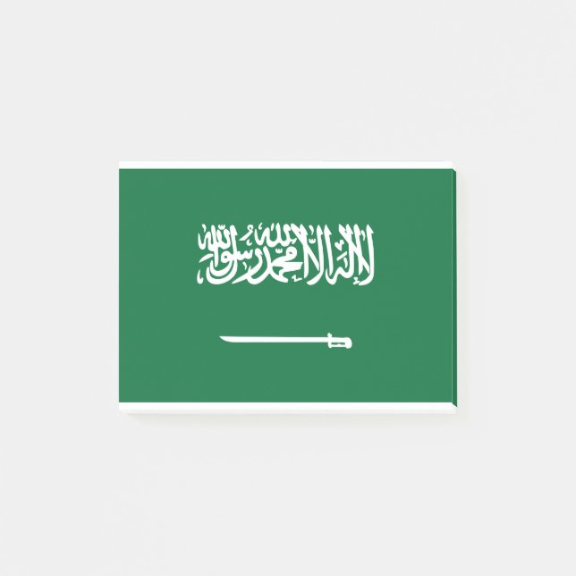 Saudiarabien Flagga Post-it Block (Framsida)