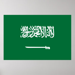 Saudiarabien flagga poster