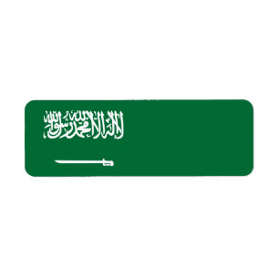 Saudiarabien flagga returadress etikett