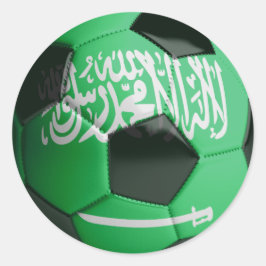 Saudiarabien flagga Soccer Ball Runt Klistermärke