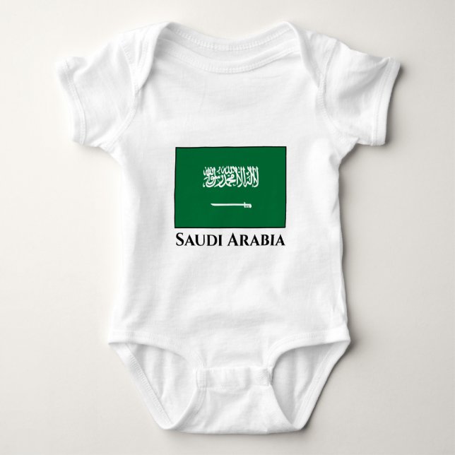 Saudiarabien Flagga T Shirt (Framsida)