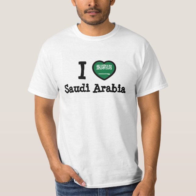 Saudiarabien Flagga Tee Shirt (Framsida)