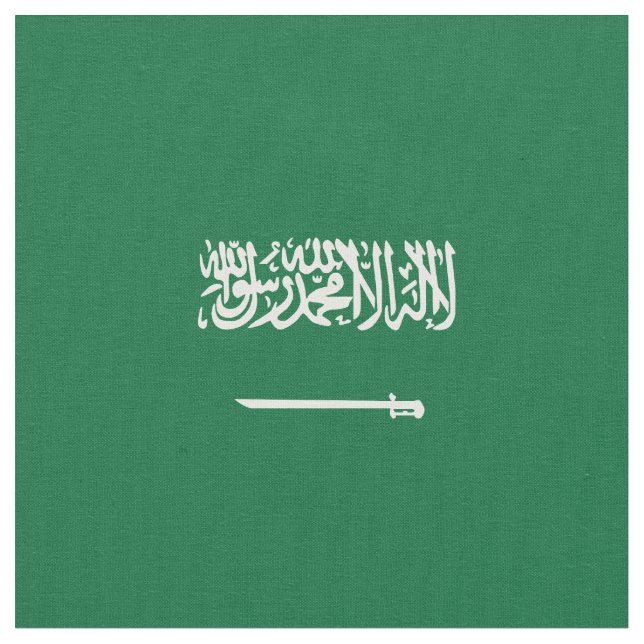 Saudiarabien flagga tyg (Närbild)