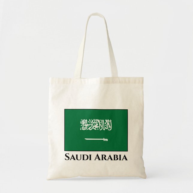 Saudiarabien Flagga Tygkasse (Framsidan)