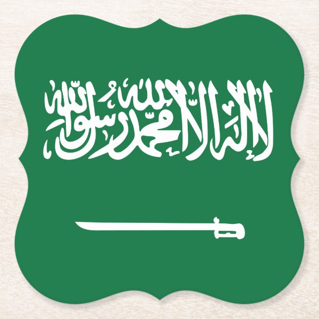 Saudiarabien Flagga Underlägg Papper (Framsida)