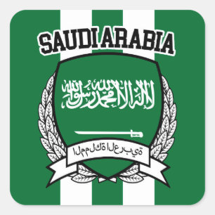 Saudiarabien Fyrkantigt Klistermärke