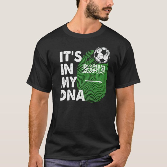 Saudiarabien i mitt DNA Saudiarabiska Flagga Ksa T Shirt (Framsida)
