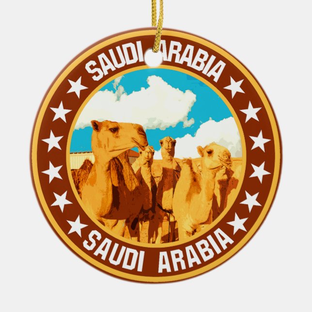 Saudiarabien Julgransprydnad Keramik (Framsidan)