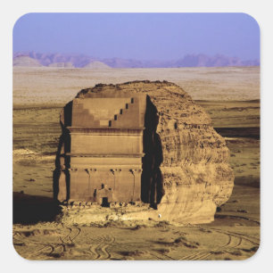 Saudiarabien, Madain Saleh, forntida Fyrkantigt Klistermärke