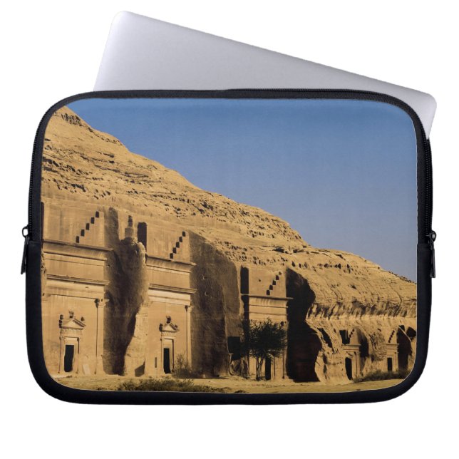 Saudiarabien plats av Madain Saleh, forntida 2 Laptop Fodral (Framsidan)