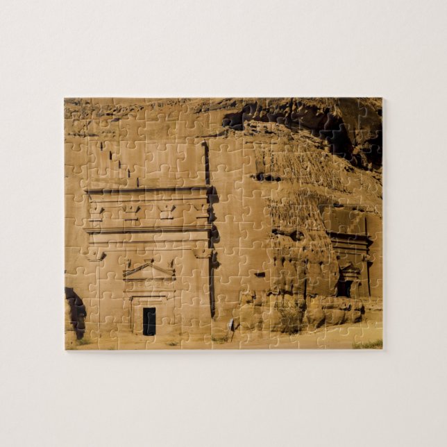 Saudiarabien plats av Madain Saleh, forntida 3 Pussel (Horisontell)