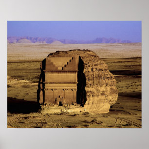 Saudiarabien plats av Madain Saleh som är forntida Poster