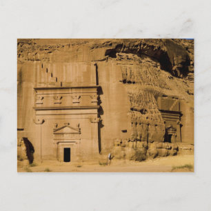 Saudiarabien, plats för Madain Saleh, forntida 3 Vykort
