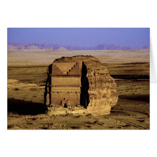 Saudiarabien, plats för Madain Saleh, forntida Hälsningskort