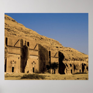 Saudiarabien, platsen för Madain Saleh, forntida 2 Poster
