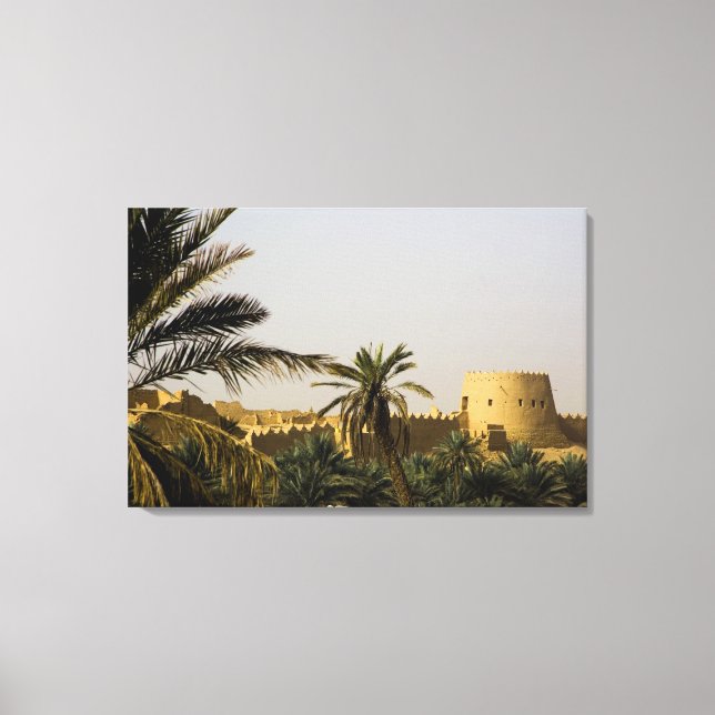 Saudiarabien, Riyad, Al-Diriya gamla stad Saud Canvastryck (Framsida)