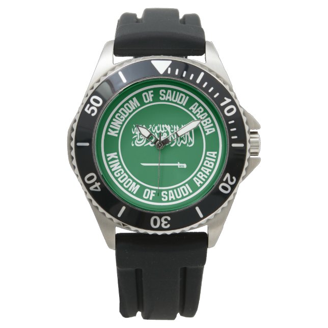 Saudiarabien Round Emblem Armbandsur (Framsida)