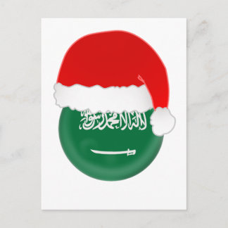 Saudiarabien Santa, flagga och hat Helg Vykort