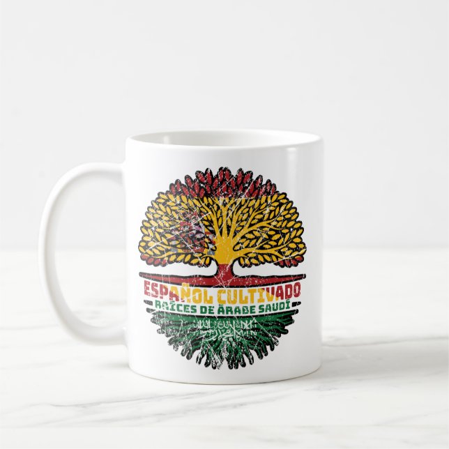Saudiarabien Saudiarabisk Spanien Spansk Träd Kaffemugg (Vänster)