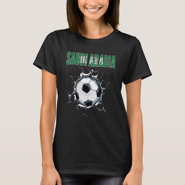Saudiarabien Soccer Fläkt - Saudiarabiens fotbolls T Shirt (Framsida)