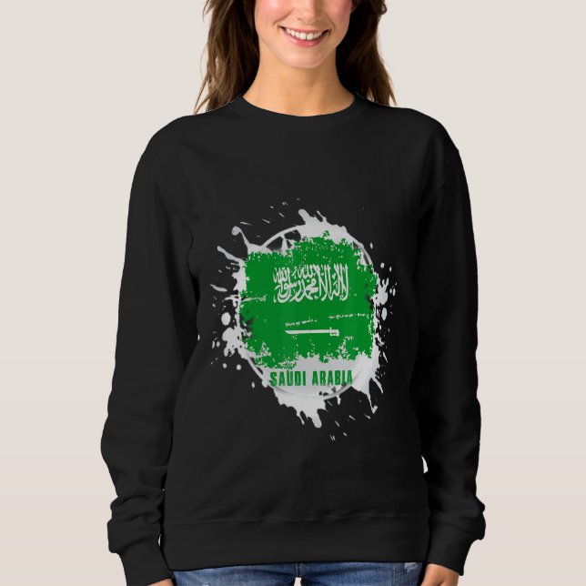 Saudiarabien Splash T Shirt (Framsida)