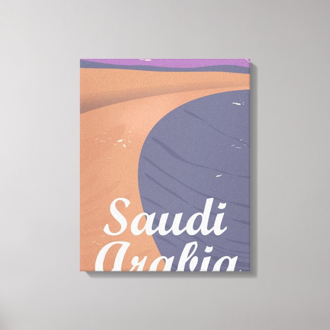Saudiarabien vintage reseplakat canvastryck (Framsida)