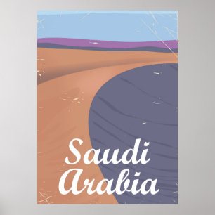 Saudiarabien vintage resor poster