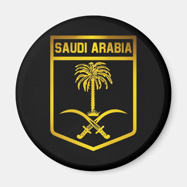 Saudiarabiens emblem magnet (Framsidan)