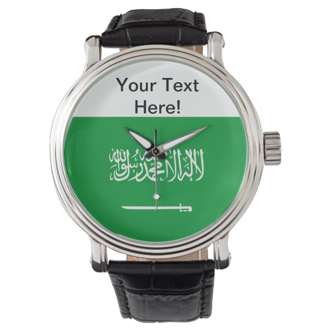 Saudiarabiens flagga armbandsur (Framsida)