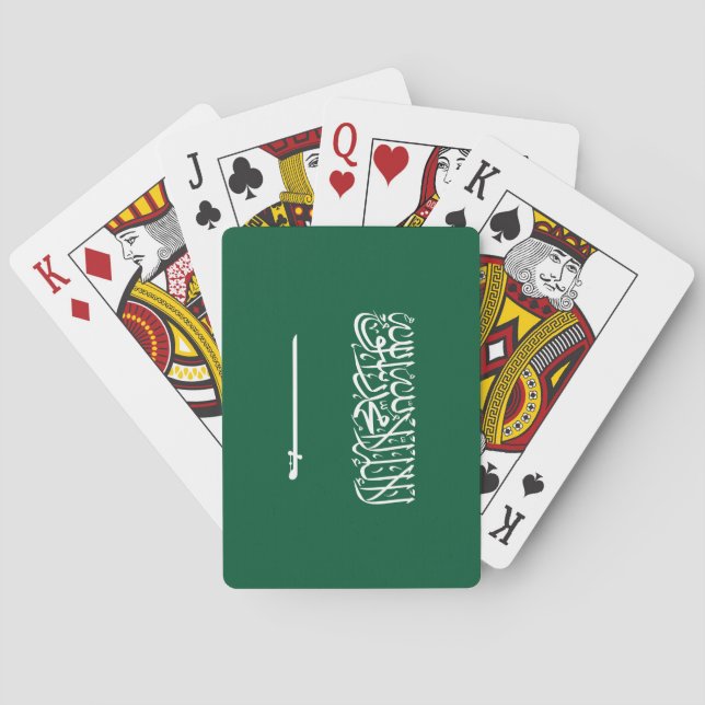 Saudiarabiens flagga casinokort (Baksidan)
