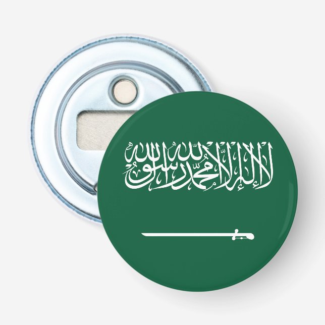 Saudiarabiens flagga flasköppnare (Framsidan)
