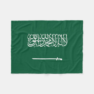 Saudiarabiens flagga fleecefilt