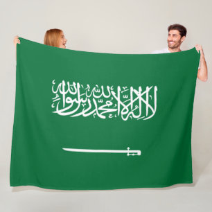 Saudiarabiens flagga fleecefilt