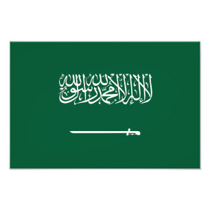 Saudiarabiens flagga fototryck