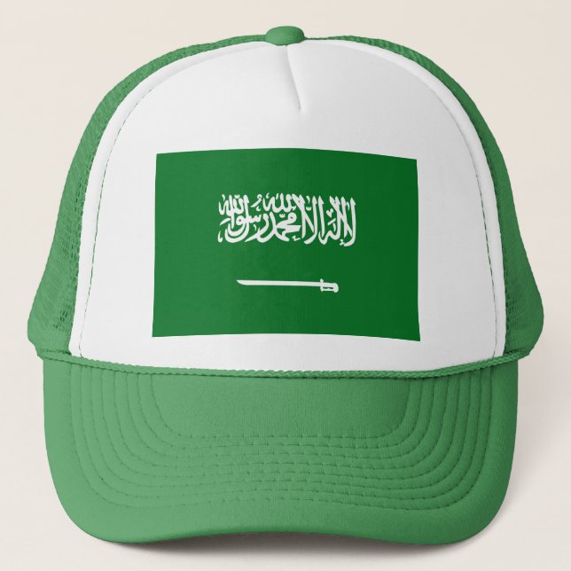 Saudiarabiens Flagga Hat Truckerkeps (Framsida)
