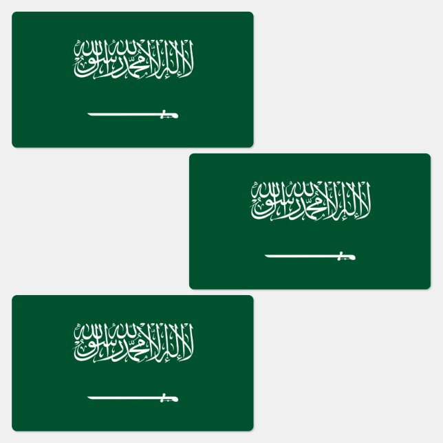 Saudiarabiens flagga klistermärke (Grupp)