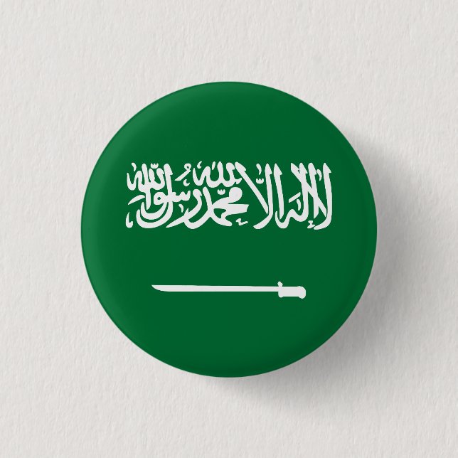 Saudiarabiens flagga knapp (Framsida)