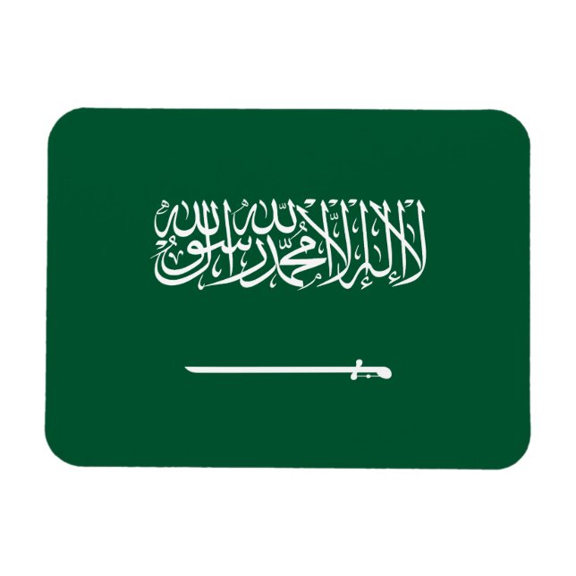 Saudiarabiens flagga magnet (Horisontell)