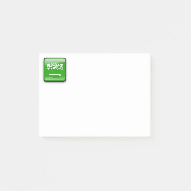 Saudiarabiens flagga post-it block (Framsida)